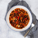 Pulled Pork Stew with Beans & Sausage