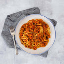 Spaghetti with Meat Sauce & Roasted Broccoli