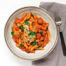 Tomato Basil Pasta with Chicken Meatballs