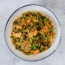 Salmon Pasta with Broccoli Rice & Lemon Dill Sauce